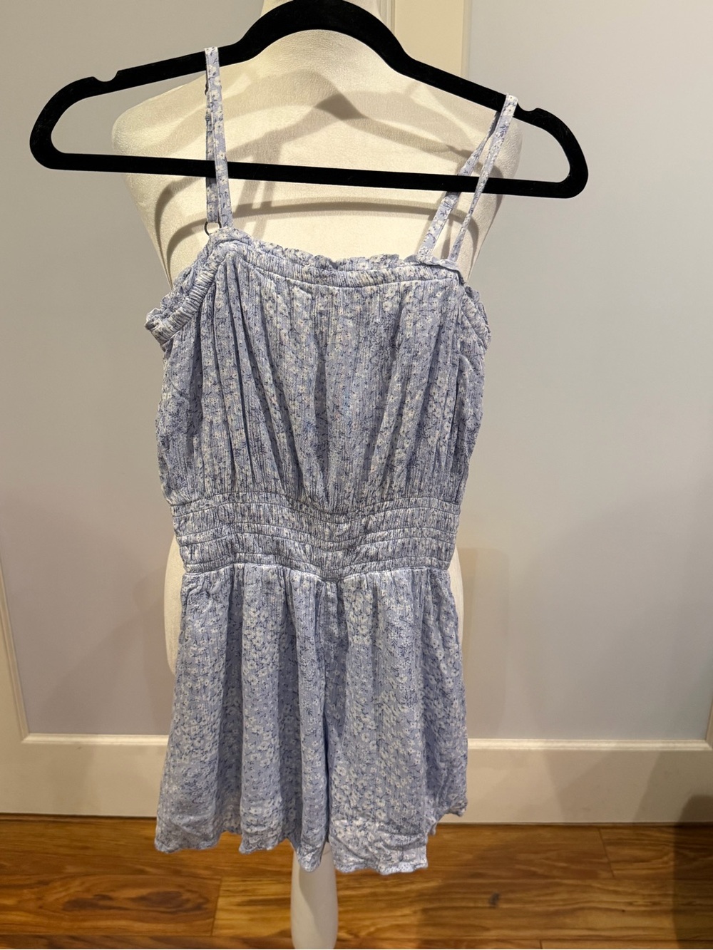 abercrombie kids White and Light Blue Label Top